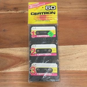 Certron New Dead Stock Low Noise Audio Cassetts. 60 minutes each. NEW!